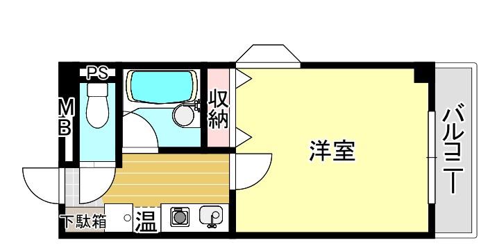 ルエメゾンロワール久留米I(1K/3階)の間取り写真