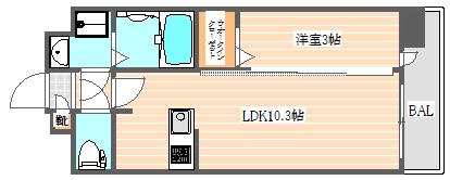 グランフォーレ博多駅プレミア(1LDK/5階)の間取り写真