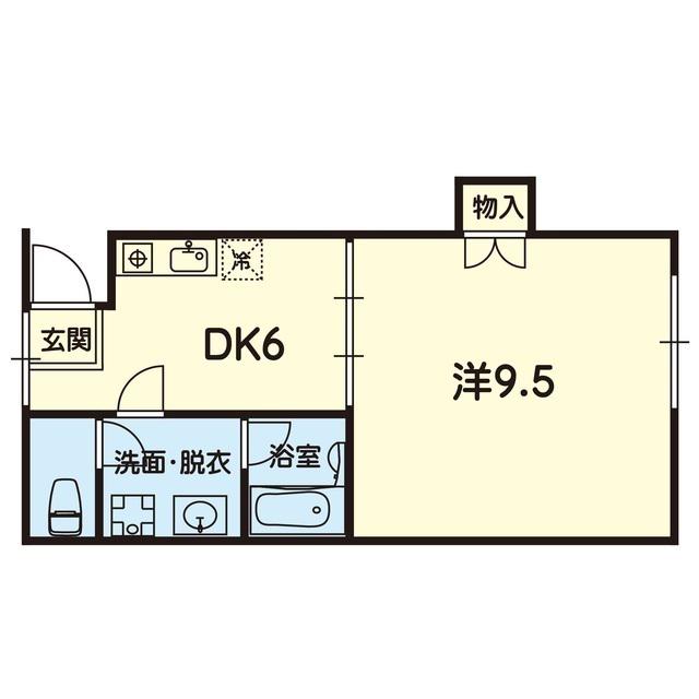 グランドデイズ006(1DK/2階)の間取り写真