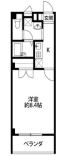 アンプルールフェールWIND(1K/3階)の間取り写真