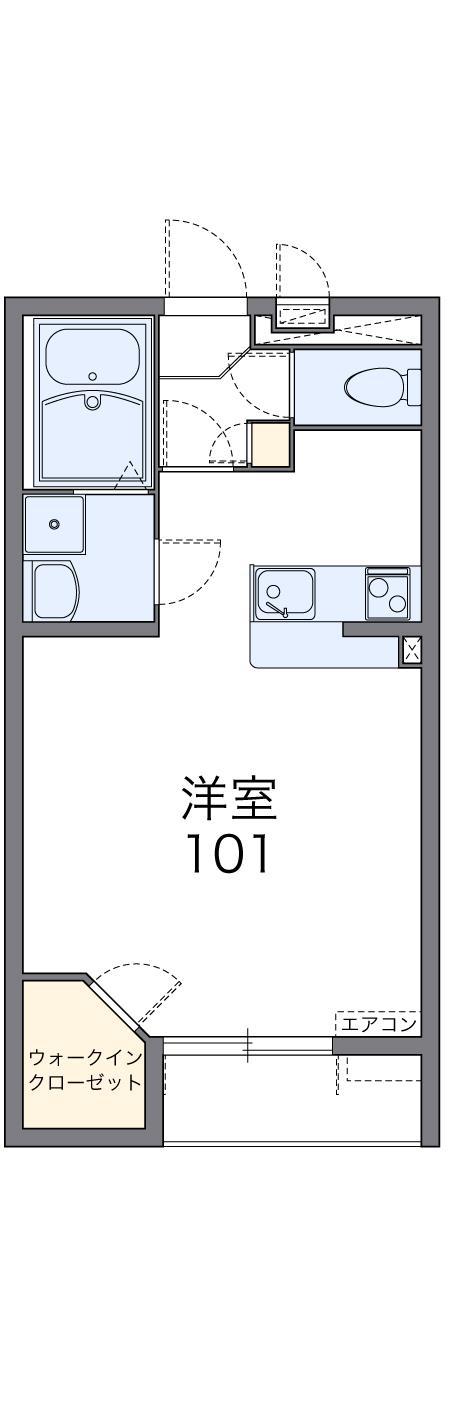 レオネクスト加古川(1K/1階)の間取り写真