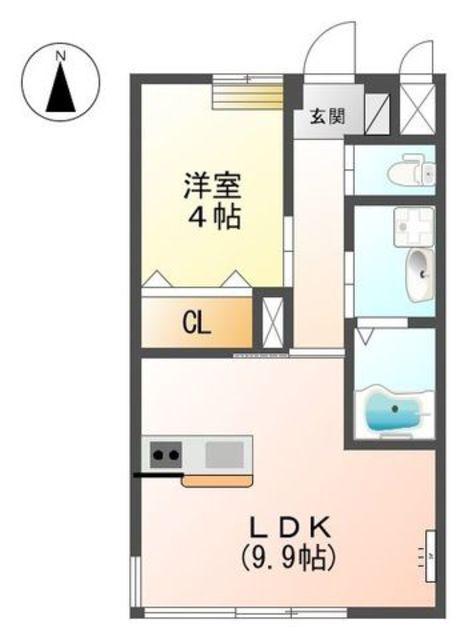 アルヴィータ(1LDK/2階)の間取り写真