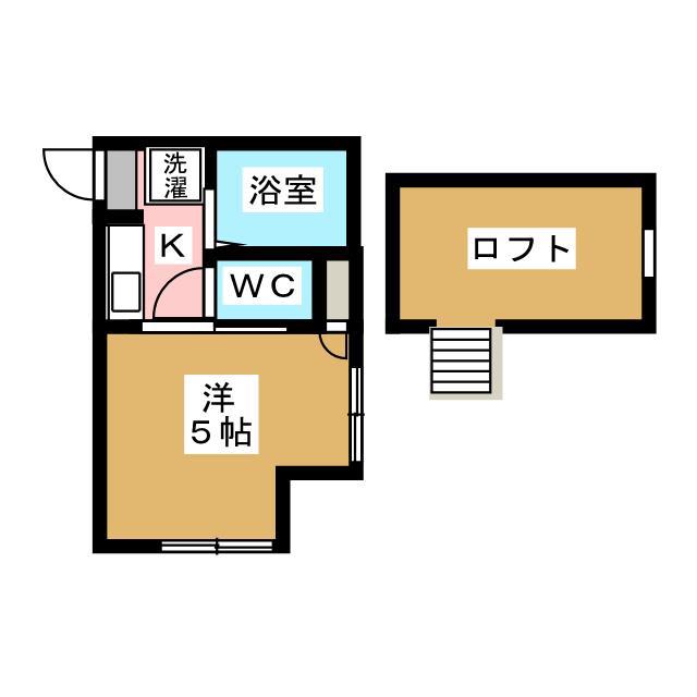 エクセル東林間(1K/2階)の間取り写真