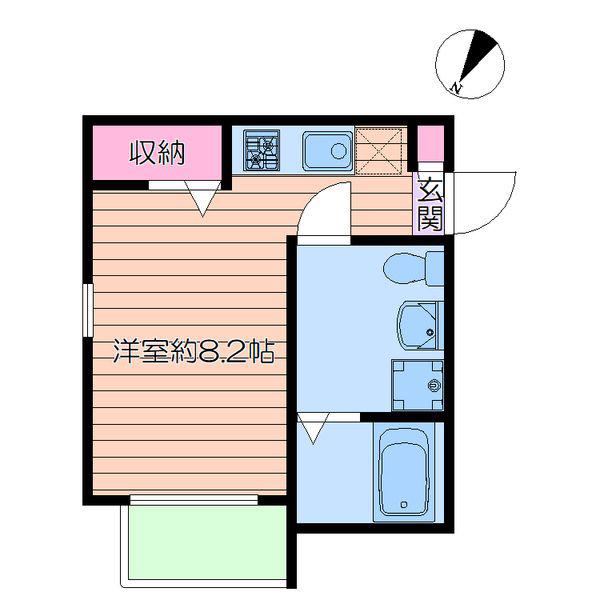 ランジュ(ワンルーム/1階)の間取り写真