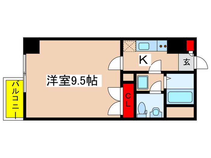 新百合 和田文ビル(1K/3階)の間取り写真