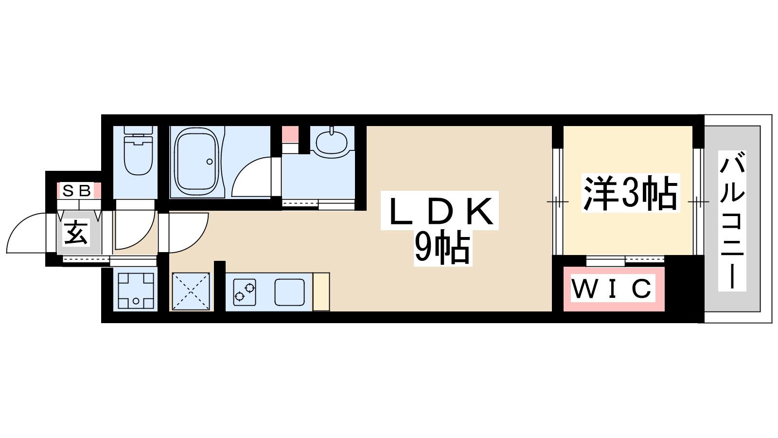 リビオメゾン新大阪(1LDK/15階)の間取り写真