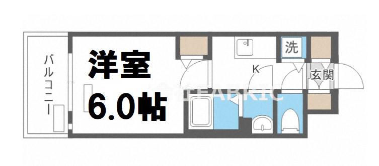 プレサンス野田阪神駅前ザプレミアム(1K/12階)の間取り写真