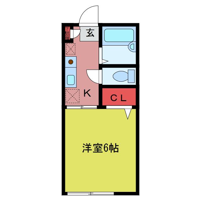 ふれんどハイツ(1K/2階)の間取り写真