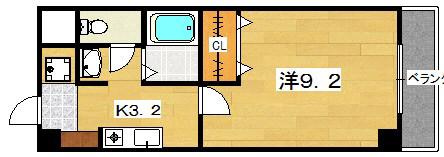 M PLAZA津田駅前12番館(1K/2階)の間取り写真