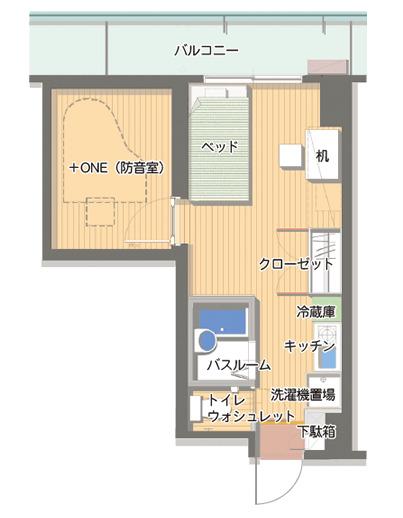 神戸女子学生会館(1DK/9階)の間取り写真