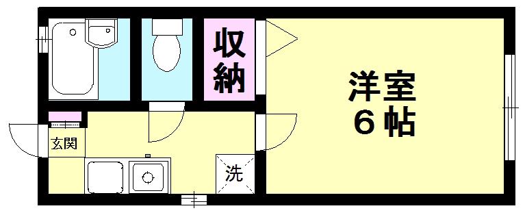 アイ三田(1K/2階)の間取り写真