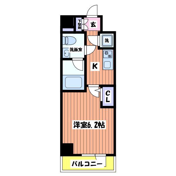 アルテシモ フルッソ(1K/5階)の間取り写真