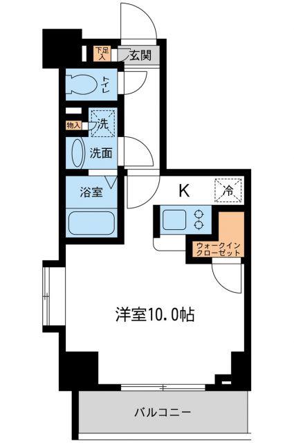 プライムアーバン住吉II(1K/9階)の間取り写真