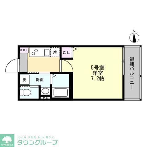 FELICE元住吉(1K/1階)の間取り写真