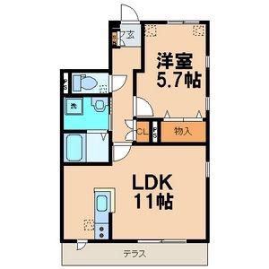 へーベルメゾン諏訪野(1LDK/1階)の間取り写真