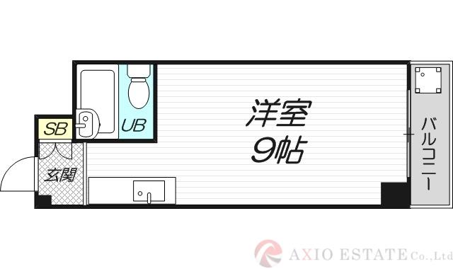 レナジア寺方(ワンルーム/3階)の間取り写真