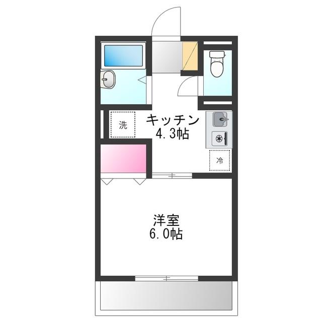 アライブ滝本(1K/1階)の間取り写真