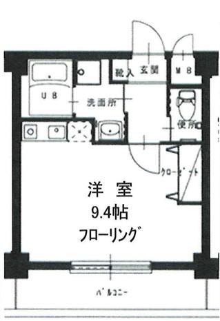 ステイゴールド(1K/3階)の間取り写真