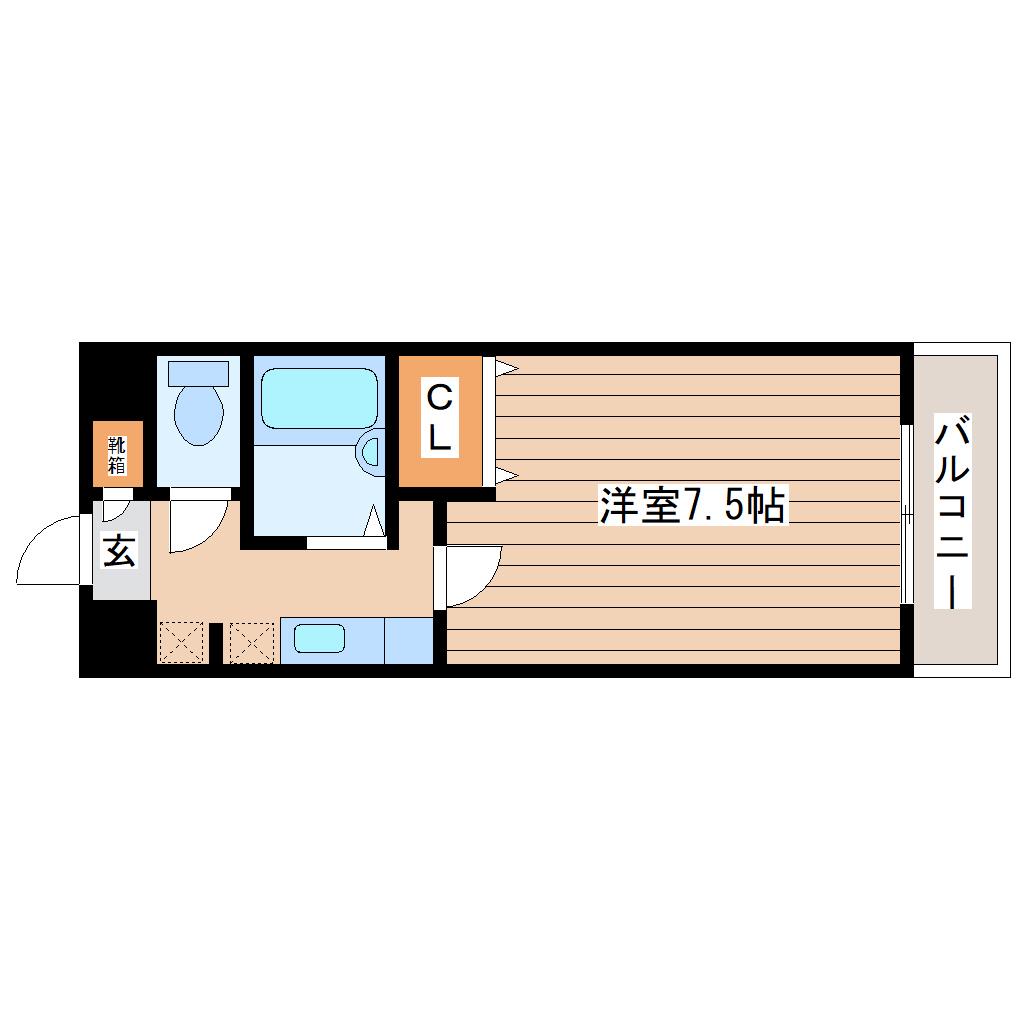 CADOG LILY(1K/3階)の間取り写真