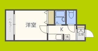 セントラルパーク東三国(1K/3階)の間取り写真