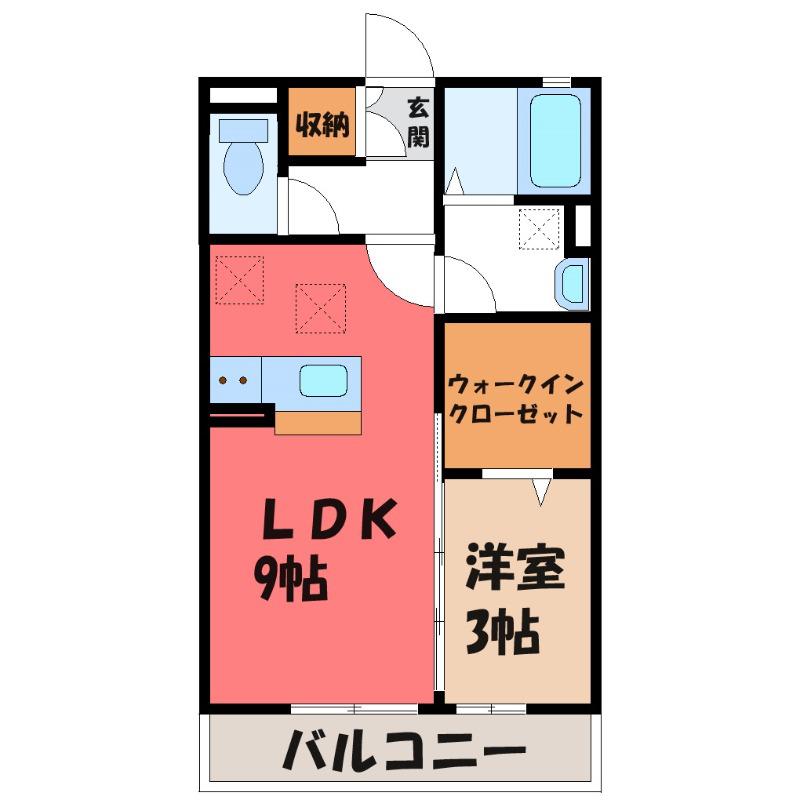 ライデンハイツII(1LDK/3階)の間取り写真