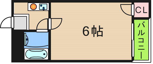 ロイヤルヴィラ(1K/1階)の間取り写真