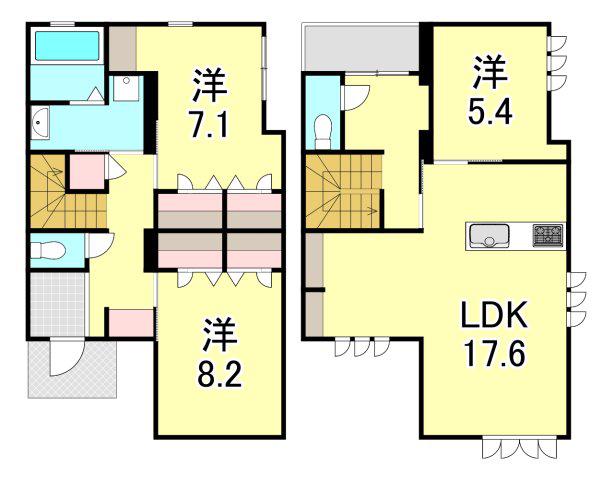 芦屋川ガーデンヒルズ(3LDK/1階)の間取り写真