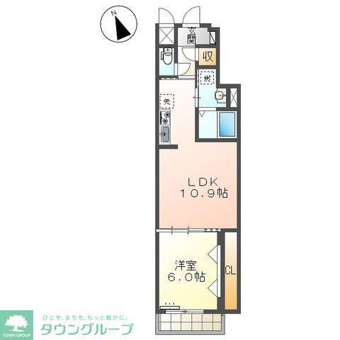 エクセレントタワー(1LDK/5階)の間取り写真