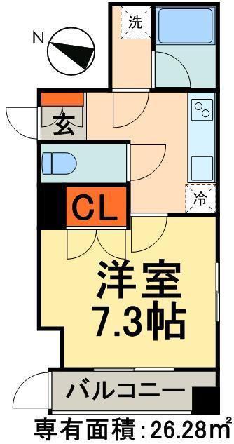 エクセレント三越前(1K/2階)の間取り写真
