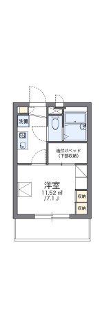 レオパレス天満(1K/2階)の間取り写真