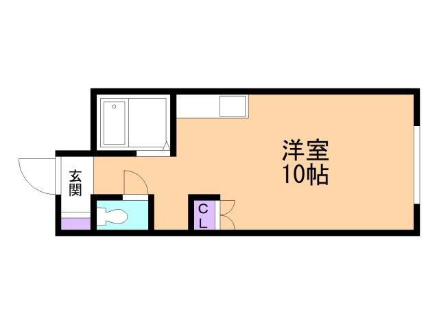 ハイツTAT(ワンルーム/3階)の間取り写真