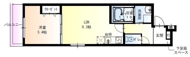 フジパレス尼崎三反田2番館(1LDK/2階)の間取り写真