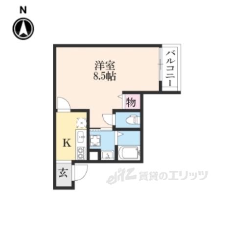 アークリード大津中央(1K/2階)の間取り写真