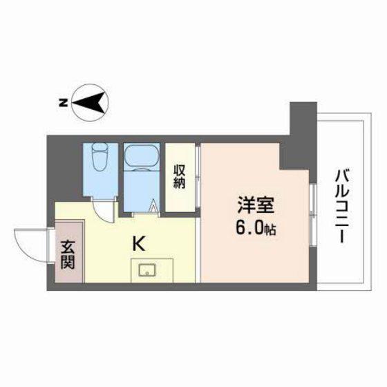 第1NSビル(1K/9階)の間取り写真