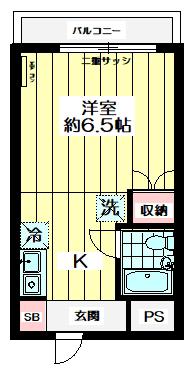 メゾン√8(1K/1階)の間取り写真