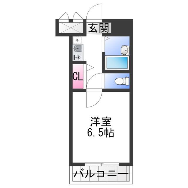 ジュネスノーブル(1K/4階)の間取り写真