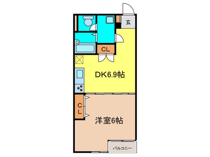 浅草橋グランドハイツ(1DK/8階)の間取り写真