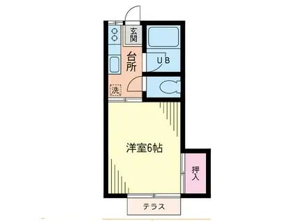 コーポ倉田(1K/1階)の間取り写真