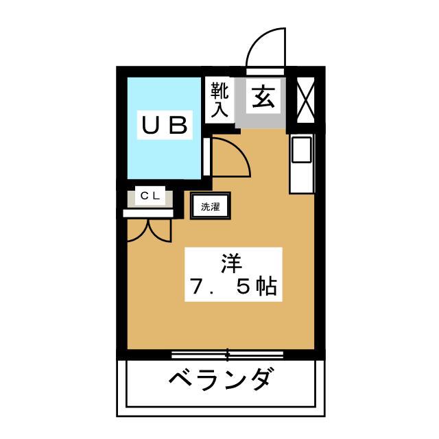 ウィンパールマンション(ワンルーム/2階)の間取り写真