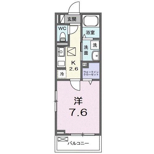 フェリーチェ ピーノ(1K/1階)の間取り写真