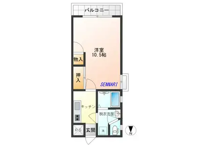 稲垣マンション(1K/2階)の間取り写真