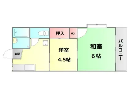 メゾン池上I(2K/2階)の間取り写真