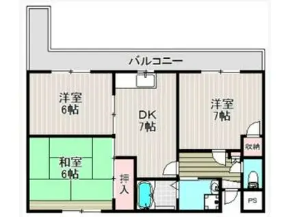 プレステージアスカ(3DK/3階)の間取り写真