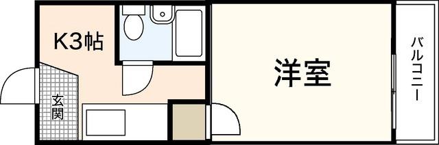 LUCIR十日市(1K/4階)の間取り写真