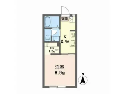 グレ・YOKOHAMA B(1K/1階)の間取り写真