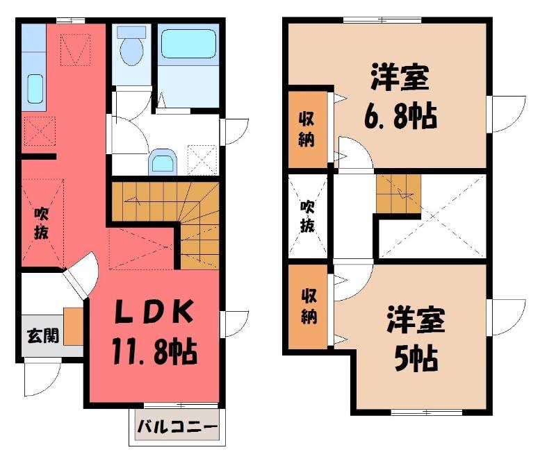 エトワール(2LDK)の間取り写真