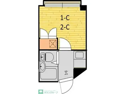 マルシンハイツ(1K/2階)の間取り写真