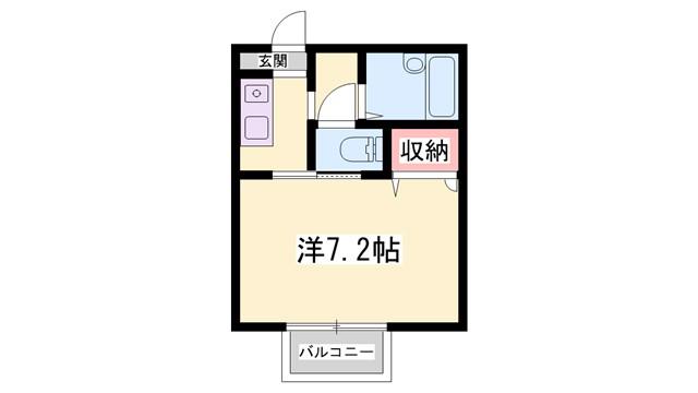 リベールやしろ(1K/1階)の間取り写真