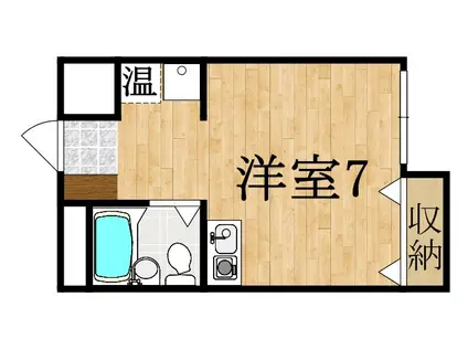 寿ビル(ワンルーム/2階)の間取り写真