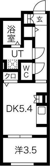 CREST TAPP大曽根(1DK/4階)の間取り写真